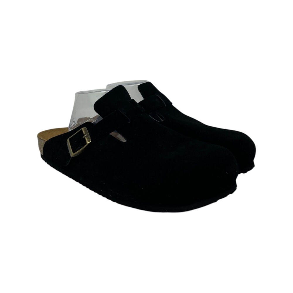 Quince Suede Clog Sandals Men's Size 10 Black Solid Boho Gorpcore Normcore